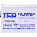 Baterie 80Ah Solara, UPS 12V 82Ah Acumulator Gel TED Electric TED003478