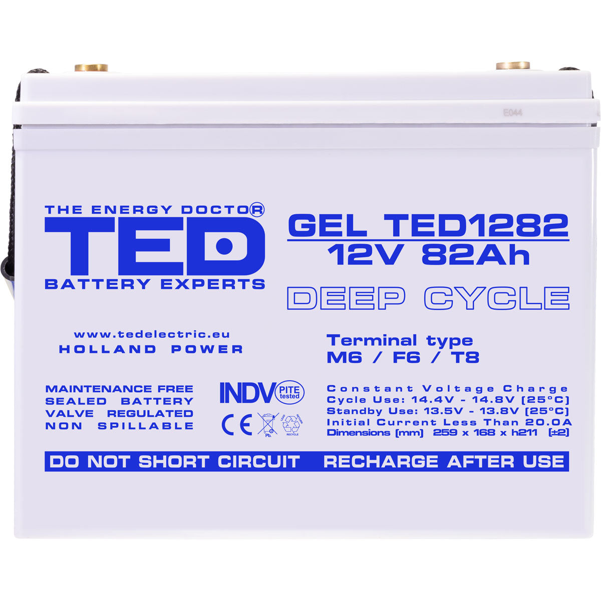 Baterie 80Ah Solara, UPS 12V 82Ah Acumulator Gel TED Electric TED003478