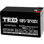 Baterie UPS 12V 9.1Ah F2 Acumulator TED Electric TED003263