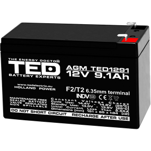 Baterie UPS 12V 9.1Ah F2 Acumulator TED Electric TED003263