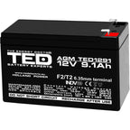 Baterie UPS 12V 9.1Ah F2 Acumulator TED Electric TED003263