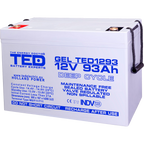 Baterie 90Ah Solara, UPS 12V 93Ah Acumulator Gel TED Electric TED003485