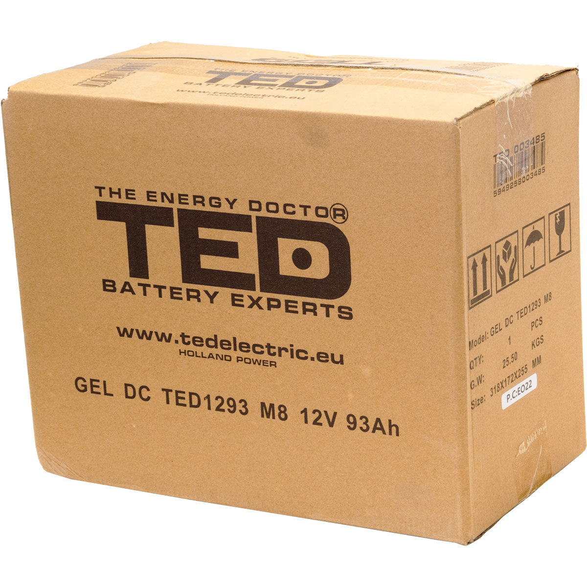 Baterie 90Ah Solara, UPS 12V 93Ah Acumulator Gel TED Electric TED003485