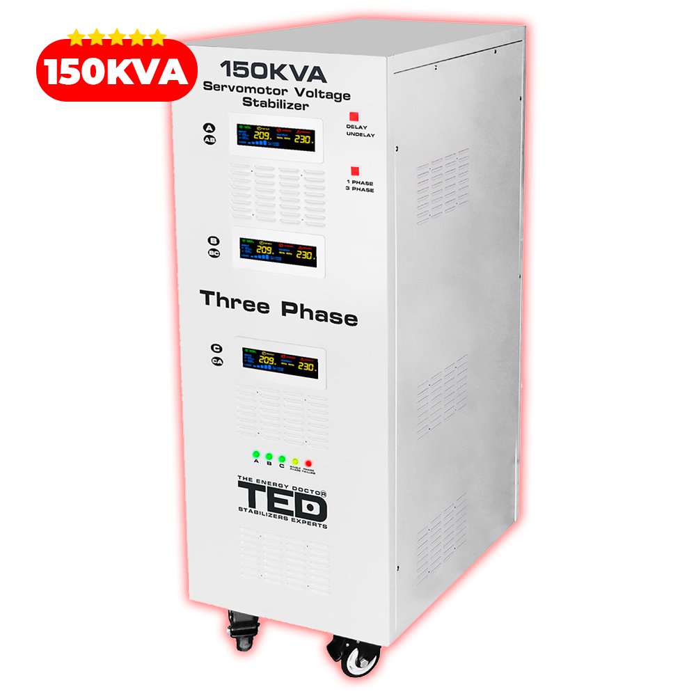 Regulator Stabilizator Tensiune 150KVA 106kW TED Electric TED003591 Imagine principală a produsului