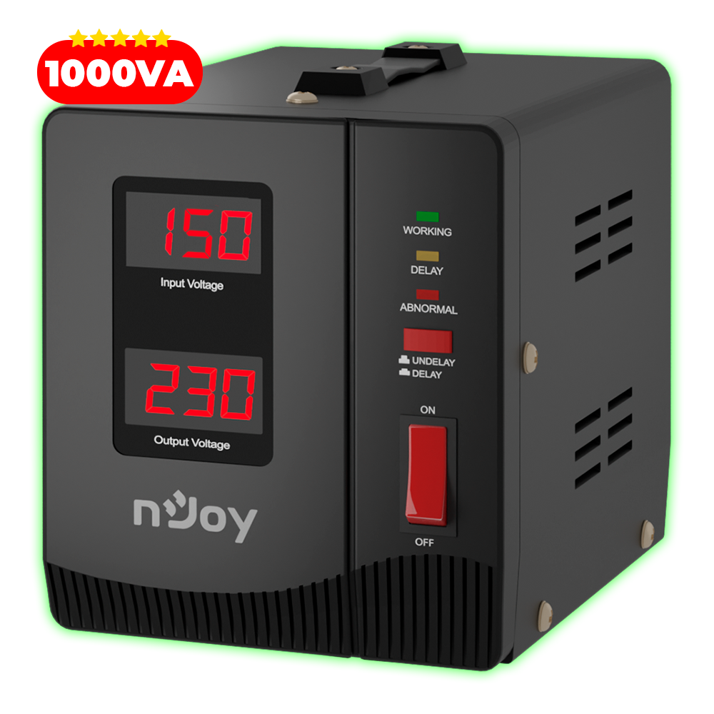 Regulator Stabilizator tensiune 1000VA 600W nJoy Imagine principală a produsului