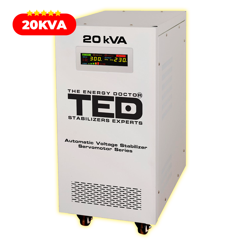 Regulator Stabilizator Tensiune Servomotor 20KVA 16kW monofazic TED001955