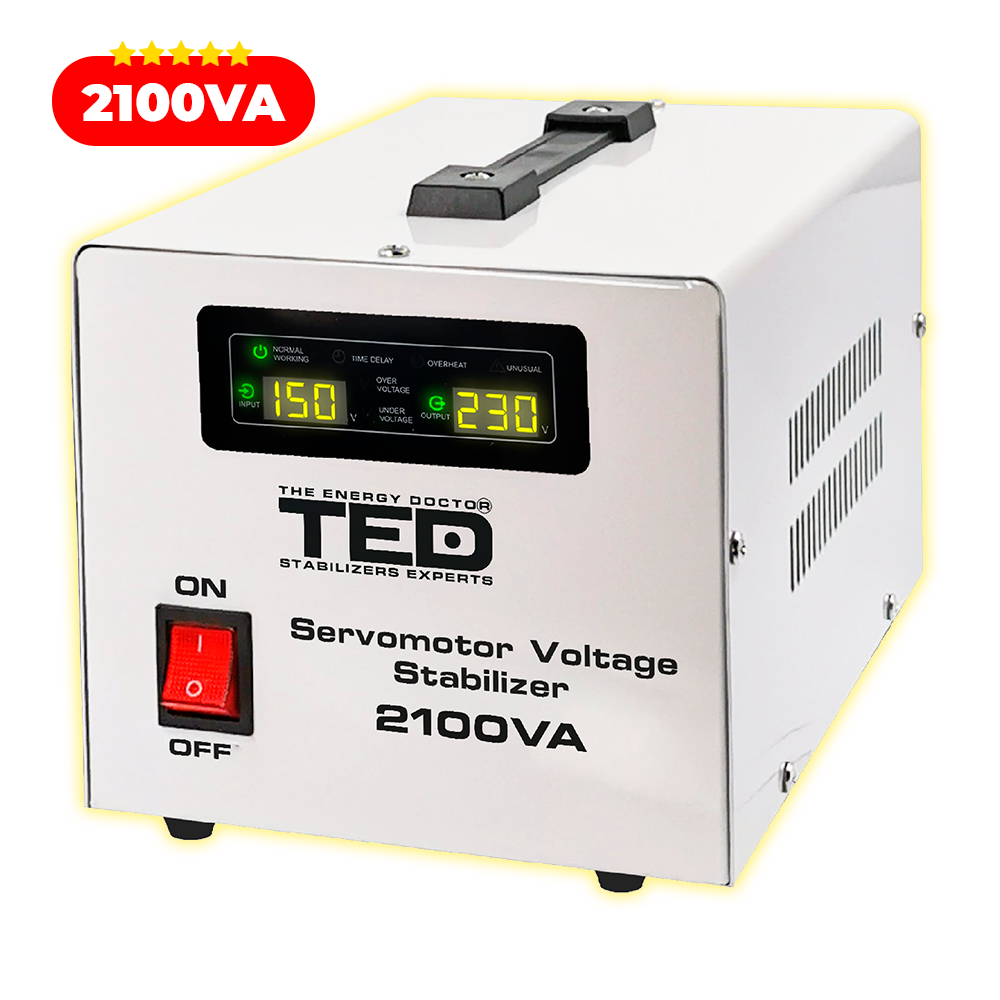 Regulator stabilizator tensiune servomotor centrala termica 2100VA 1200W TED000132