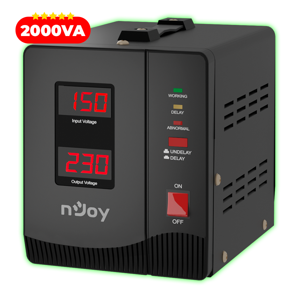 Regulator stabilizator tensiune 2000VA 1200W nJoy Imagine principală a produsului