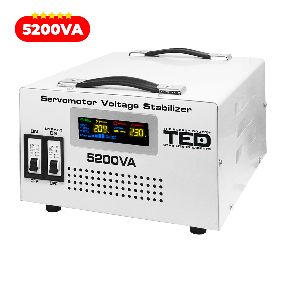 Stabilizator Tensiune Servomotor 5200VA 3000W - Regulator TED Electric Imagine secundară a produsului