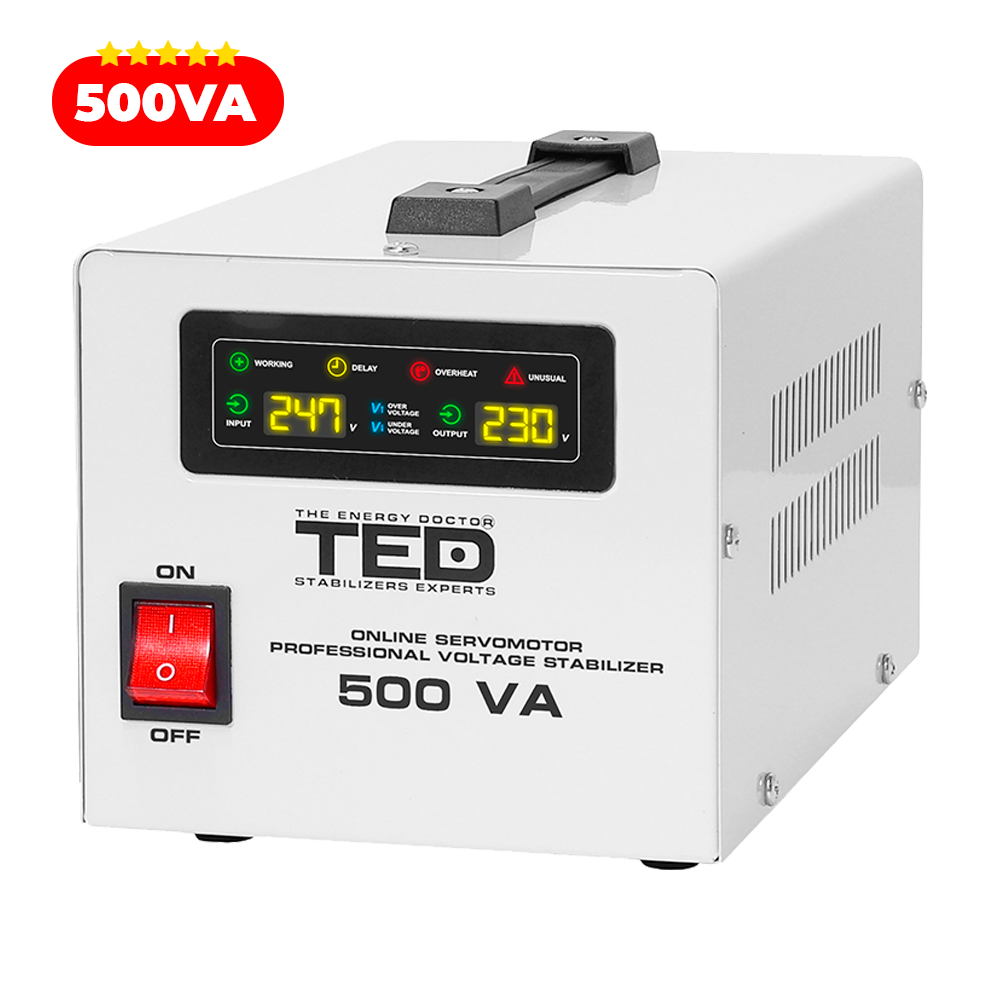 Stabilizator Tensiune Servomotor Centrala Termica 500VA 300W - Regulator TED Electric Imagine secundară a produsului