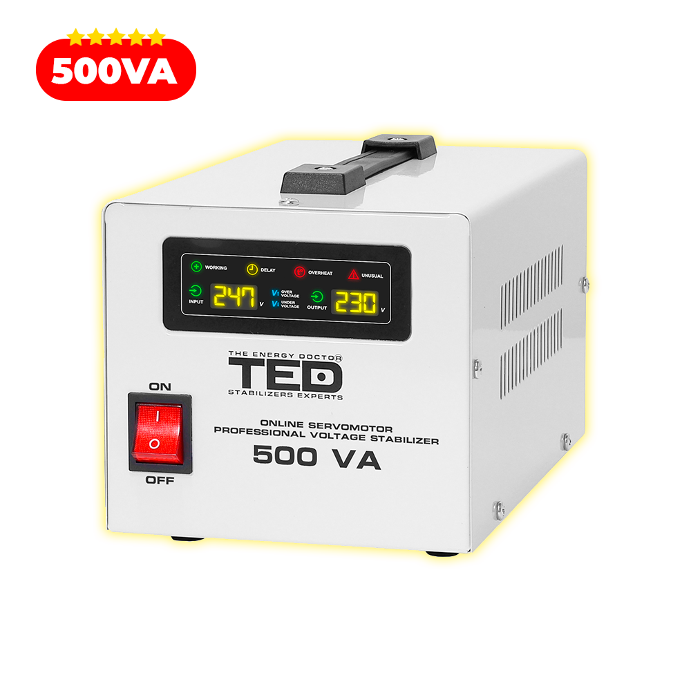 Regulator stabilizator tensiune servomotor centrala termica 500VA 300W TED 00468