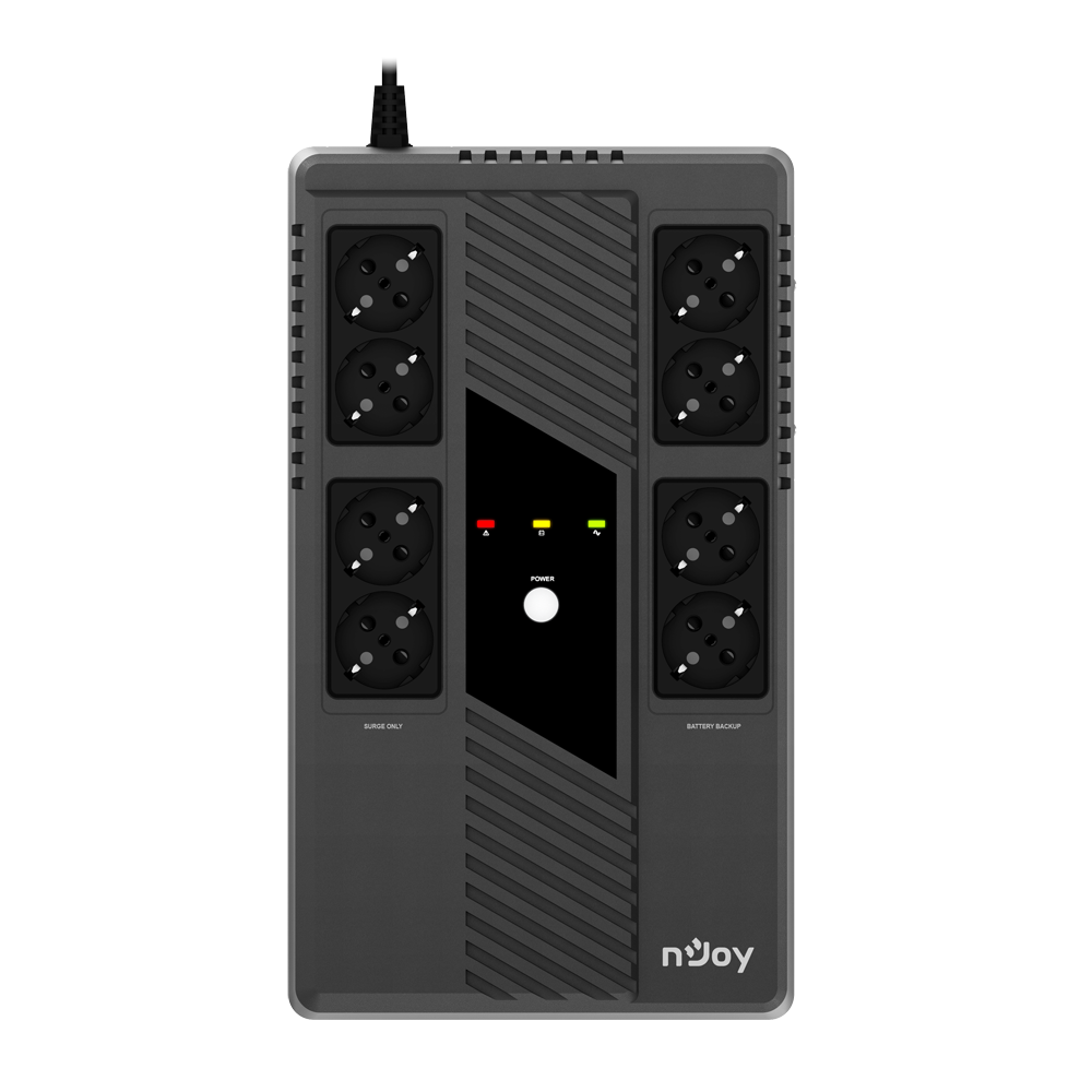 UPS 600VA 360W - Prelungitor pentru PC, Calculator, Laptop 💻 cu USB, 8 x Schuko, Token Imagine secundară a produsului