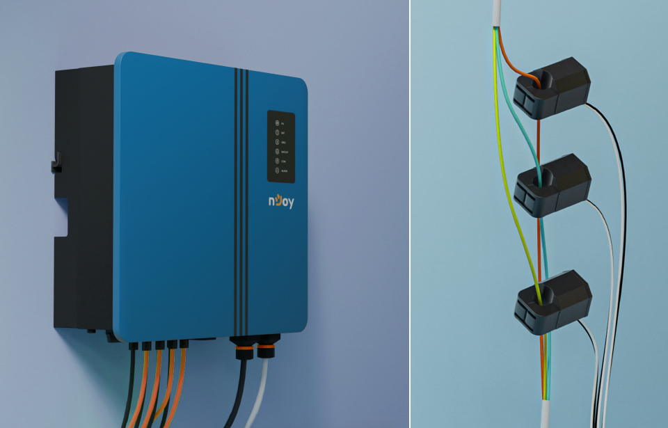 Kit Invertor Hibrid Trifazat 10kW + Baterie LiFePO4 10kW nJoy