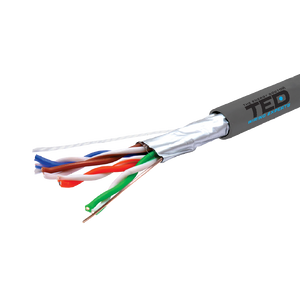 Cablu FTP Cat.5e cupru, 4x2x0.52mm cupru 24 AWG, FLUKE Pass, izolat, 305m TED Electric TED002396