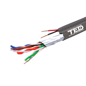Cablu FTP Cat.5e Cupru 4x2x0.5mm + 2×0.75mm alimentare, rola 305m, TED Wire Expert TED002389