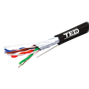 Cablu FTP Cat5e, cu sufa, conductor din cupru, 500 metri, TED Electric TED002402