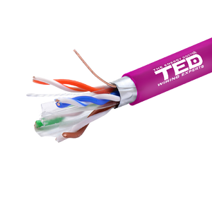 Cablu FTP Cat.6 cupru integral 0,56 mm LSZH ignifug 305m, TED Wire Expert TED002433