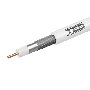 Cablu coaxial 75 ohm RG6 CCS + tresa CCA 100m TED Electric TED002341
