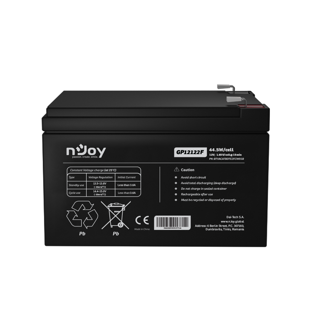 Baterie UPS 12V 12Ah nJoy GP12122F