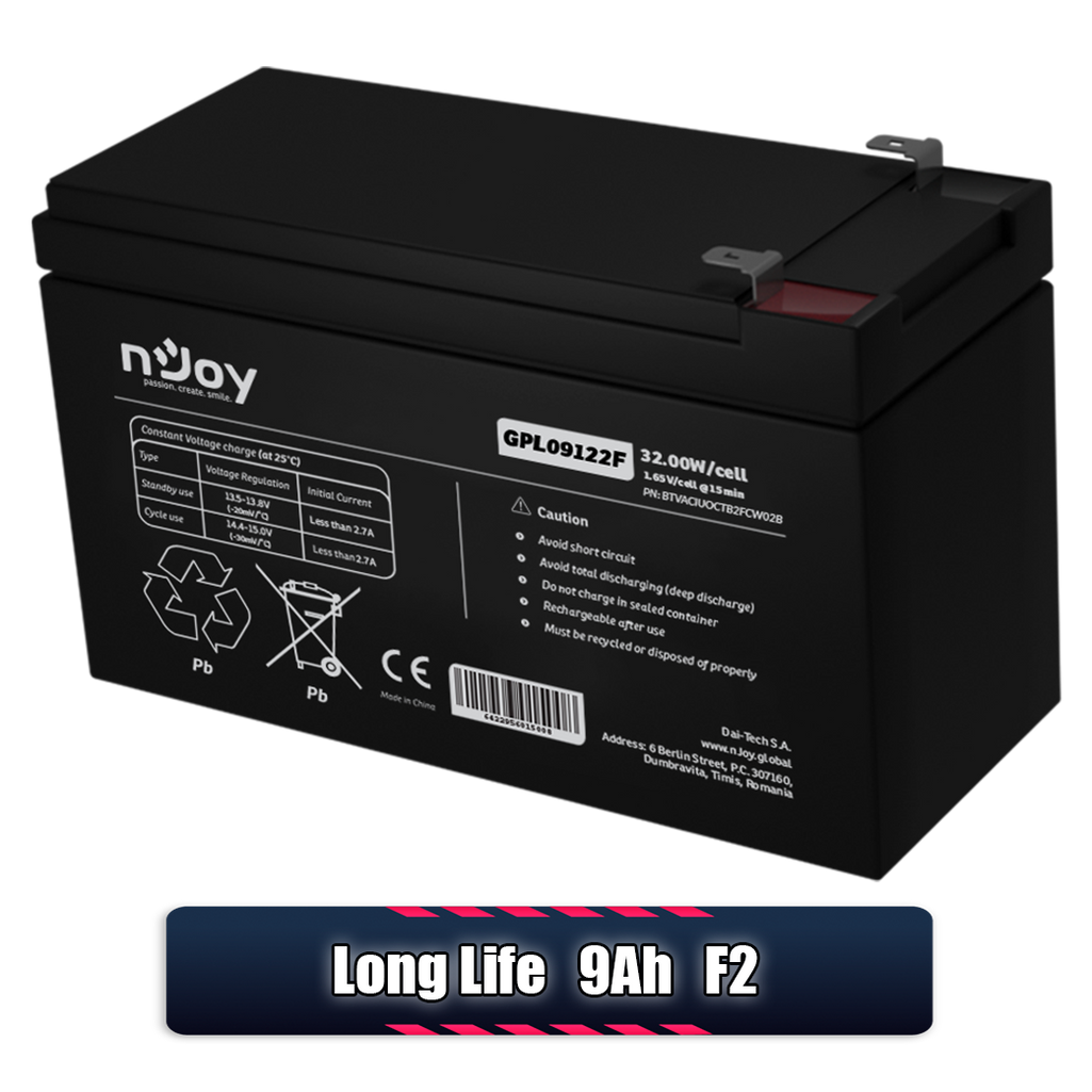 Acumulator 12V 9Ah Long Life nJoy
