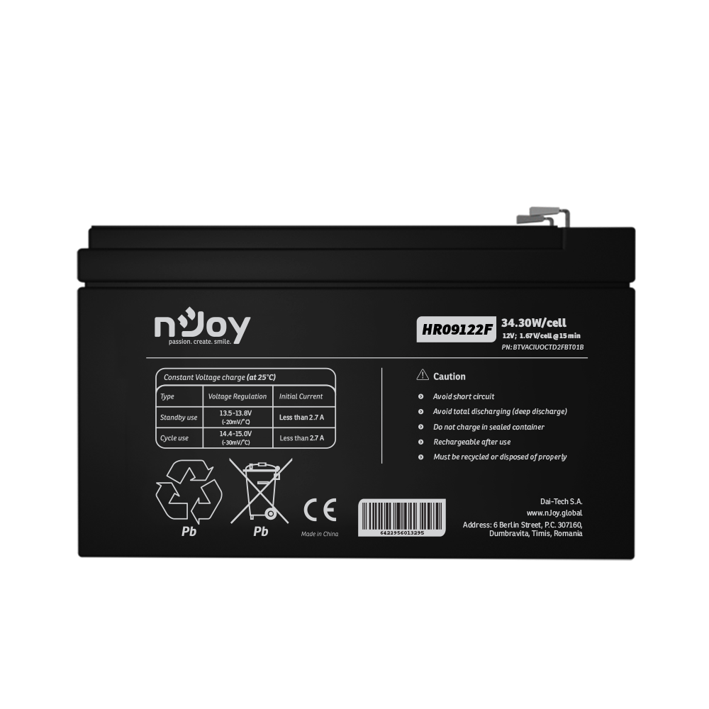 Baterie UPS 12V 9Ah High Rate nJoy