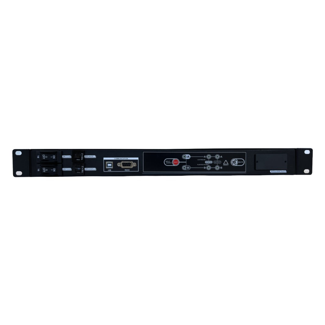 ATS Comutator Automat de Sursa Rack 1U 16A 3.6kVA cu 9 Prize IEC si SNMP Optional COVER ATS-16A