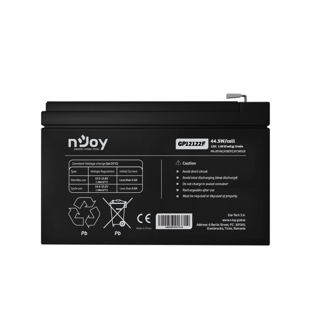 Baterie 12V 12Ah nJoy GP12122F