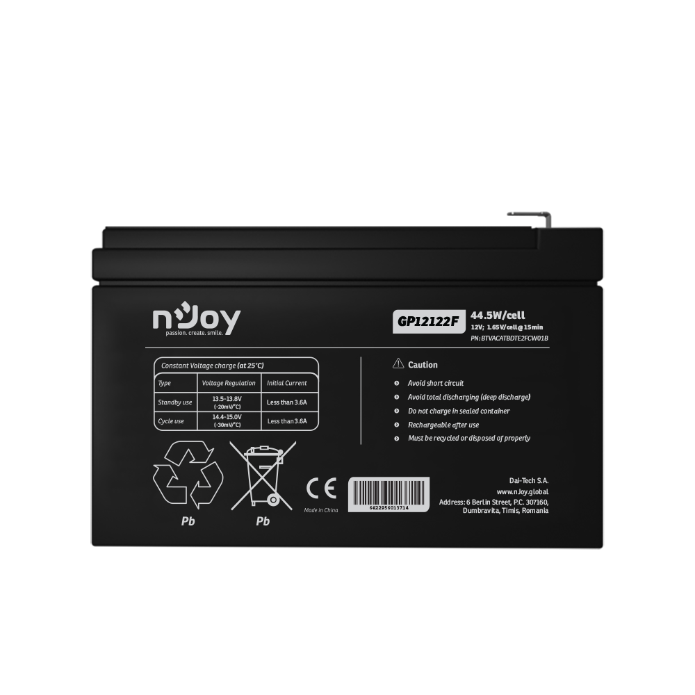 Acumulator 12V 12Ah nJoy VRLA plumb acid