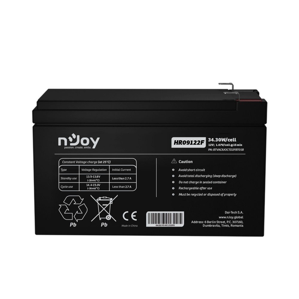 Acumulator UPS 12V 9Ah High Rate nJoy