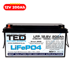 Baterie LiFePO4 12V 200Ah - Acumulator BMS, Bluetooth TED Electric TED007421