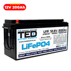 Baterie LiFePO4 12V 200Ah - Acumulator BMS, Bluetooth TED Electric TED007421