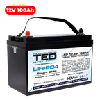 Baterie LiFePO4 12V 100Ah - Acumulator BMS, Bluetooth TED Electric TED007407