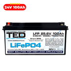 Baterie LiFePO4 24V 100Ah - Acumulator BMS, Bluetooth TED Electric TED007445