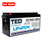Baterie LiFePO4 24V 100Ah - Acumulator BMS, Bluetooth TED Electric TED007445