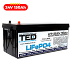 Baterie LiFePO4 24V 150Ah - Acumulator UPS Centrala Termica / Fotovoltaic cu BMS, Bluetooth TED Electric TED008954