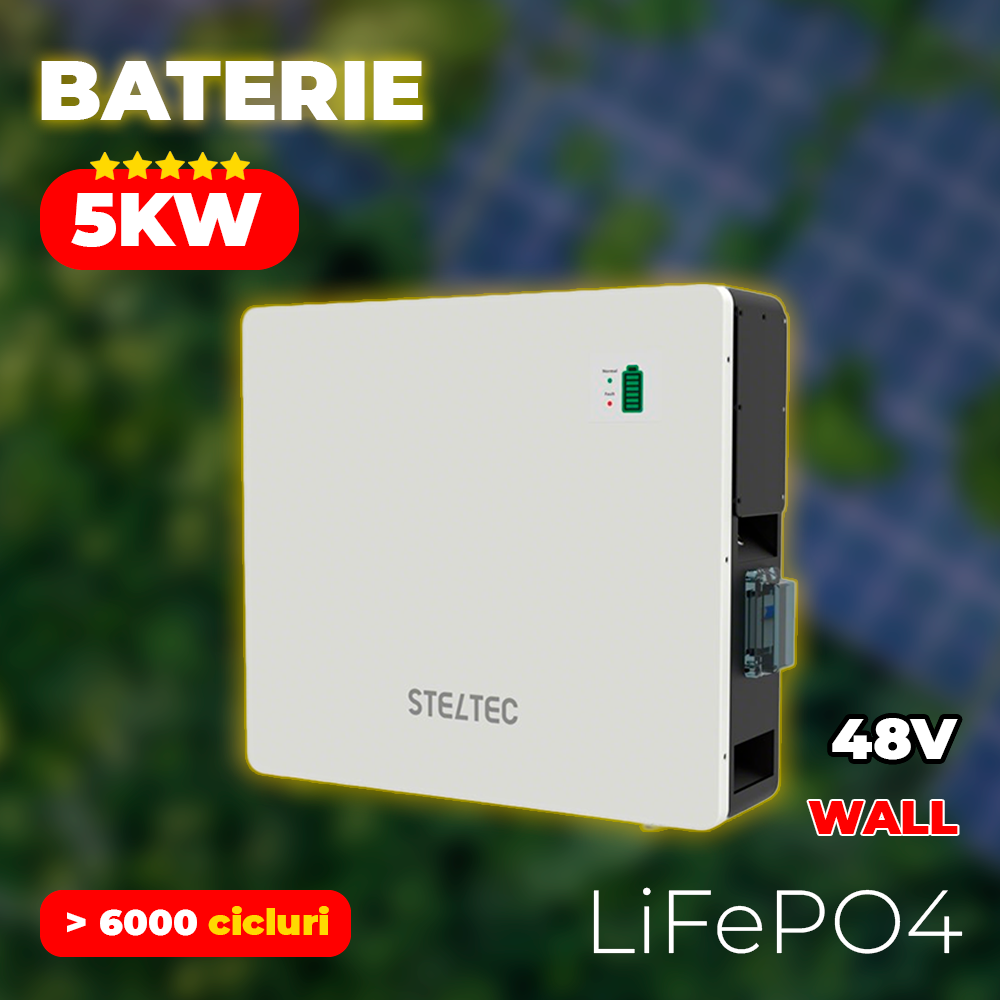 Baterie Solara 5kW | 48V Acumulator 5.2kW LiFePO4 STELTEC Flex L1 Imagine secundară a produsului