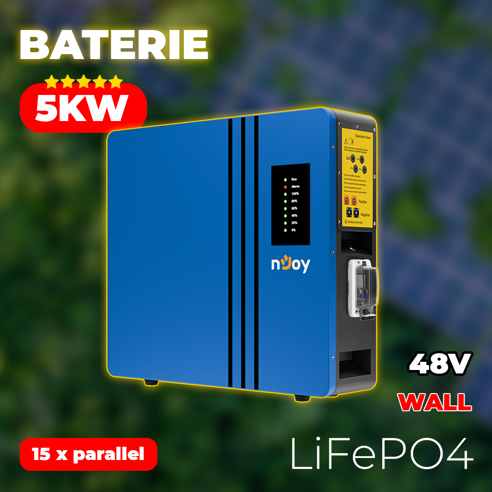 Baterie Solara 5kW | 48V Acumulator 5kW LiFePO4 nJoy Bastion Imagine secundară a produsului