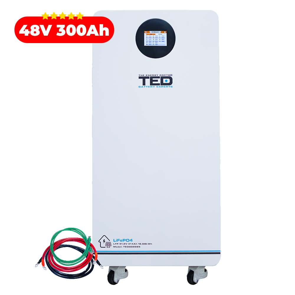 Baterie LiFePO4 48V 314Ah 16.08kWh - Acumulator BMS, Bluetooth TED Electric TED008985