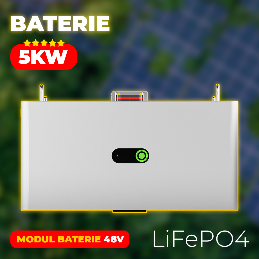 Baterie Solara Modulara 5.12kWh 48V Low Voltage LiFePO4 nJoy Powerhill HV5K-100-B Imagine secundară a produsului