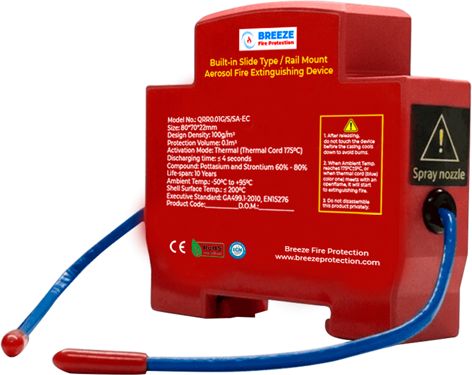 Stingere Incendiu Tablouri Electrice - Dispozitiv Sina DIN Breeze Fire Protection