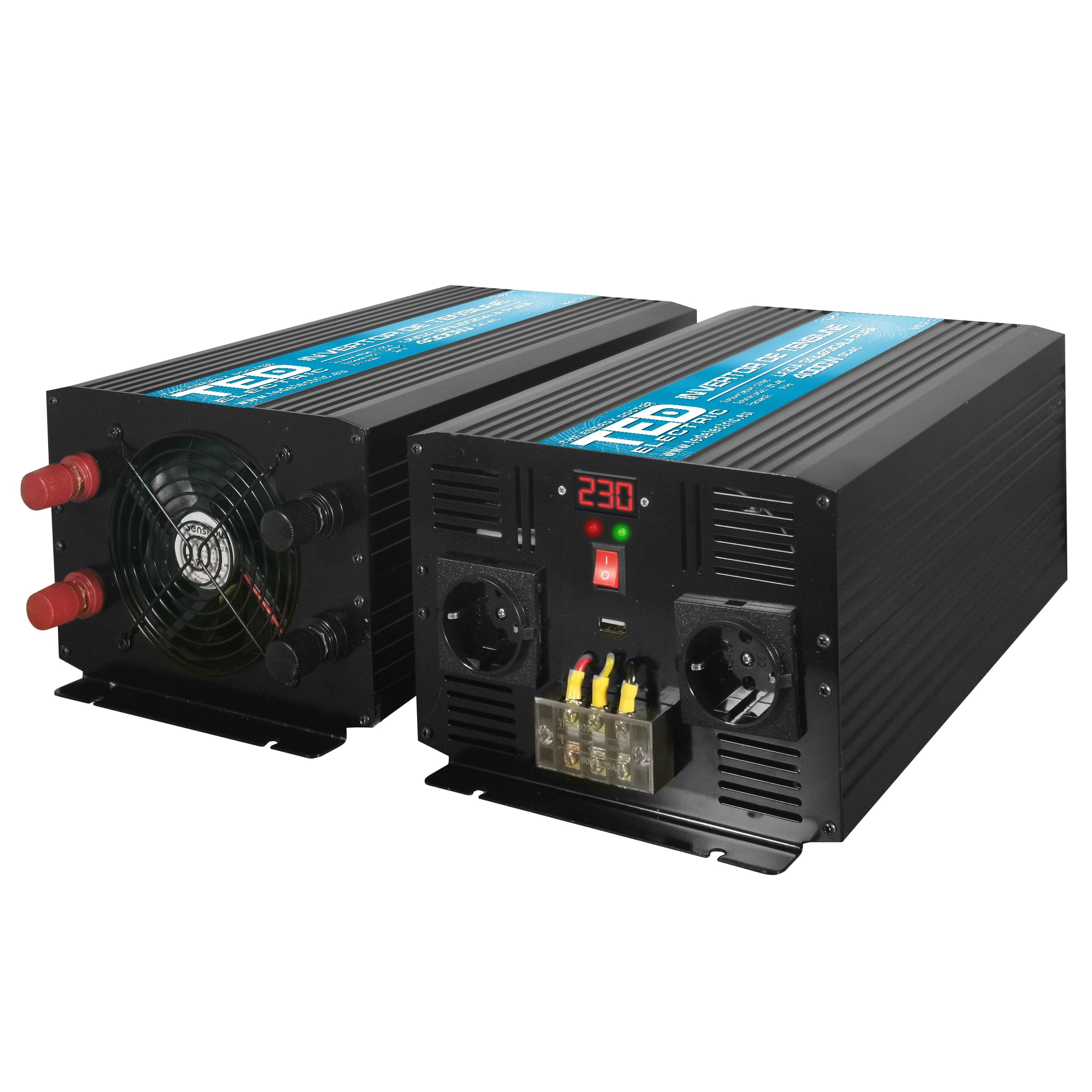Invertor auto de la 12V la 220V putere 4000W cu varf 8kW Camion TED Electric