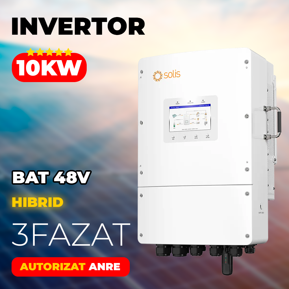 Invertor Solar 10kW Hibrid Trifazat Solis S6-EH3P10K02-NV-YD-L Imagine secundară a produsului