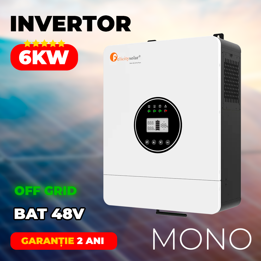 Invertor Solar 6kW OFF Grid Monofazat Felicity Solar IVEM-6048-II-6kW Imagine secundară a produsului