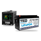 KIT UPS Centrala Termica 500VA 300W + Baterie LiFePO4 12V TED Electric TED006752 - selecteaza bateria