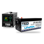 KIT UPS Centrala Termica 800VA 500W + Baterie LiFePO4 12V TED Electric TED006769 - selecteaza bateria