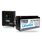 KIT UPS Centrala Termica Wall 900VA 500W + Baterie LiFePO4 12V TED Electric TED006653 - selecteaza bateria