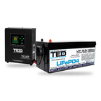 KIT UPS Centrala Termica Wall 900VA 500W + Baterie LiFePO4 12V TED Electric TED006653 - selecteaza bateria