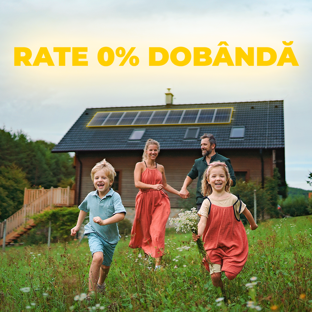 Rate cu dobanda 0% la Panouri Solare Fotovoltaice
