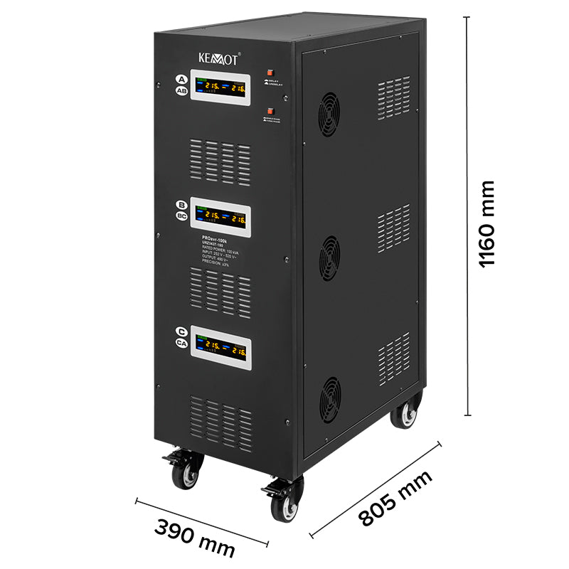 Stabilizator Tensiune Panouri Fotovoltaice 100KVA 70kW Servomotor Kemot URZ3437-100