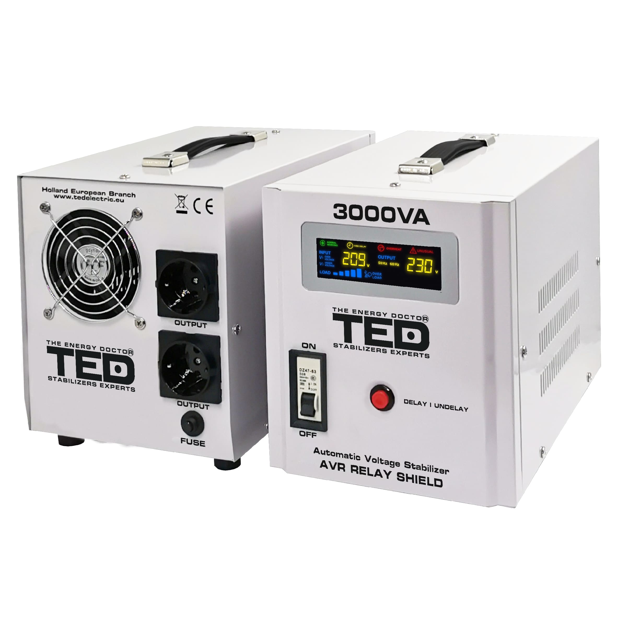 Stabilizator Tensiune 3000VA 1800W TED Electric RT AVR Imagine principală a produsului